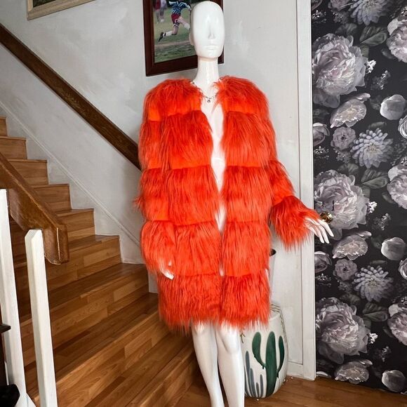 New Free People x Anna Sui Fab Faux Fur Coat - Picture 7 of 12